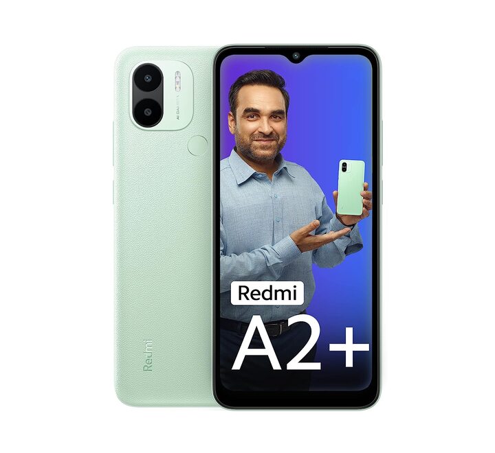 Redmi A2+ (Sea Green 4GB RAM 64GB Storage) | Upto 7GB RAM | Octa Core Processor | Fingerprint Scanner | 2 Years Warranty (REDMI A2+4+64GB S/GR)